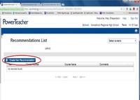 Create New Recommendation Create New Recommendation